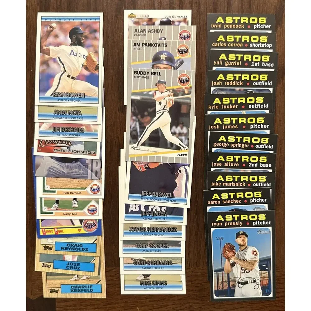 Houston Astros Baseball Trading Card Lot 199 Different